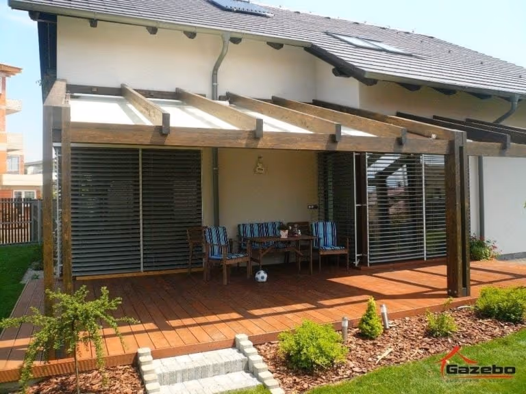 Pergola Rio po realizácii v lokalite Senec, Slovensko