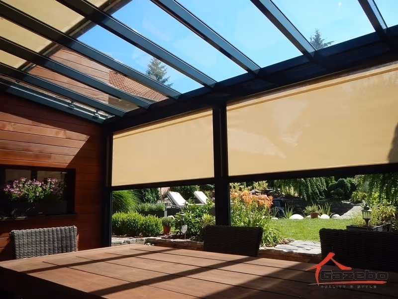 Hliníková pergola Top Class na terase rodinného domu